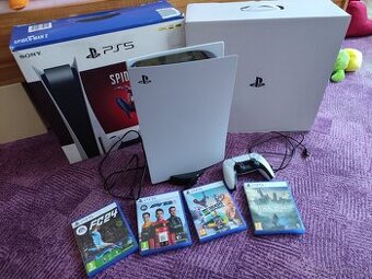 PlayStation 5 s mechanikou a 4 hrami - v záruce