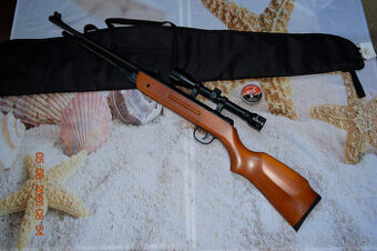 Vzduchovka B-3-3 raže 5.5mm+ puškohled 4x20+ diabolky+pouzdr
