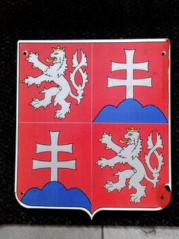 Originální smaltovaná cedule státní znak ČSFR - 1