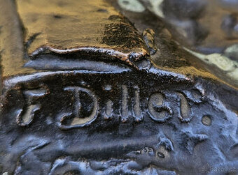 Fritz Diller Bronzový kanec Divoký kanec