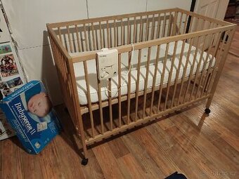 Dětská postýlka Ikea s matrací + monitor dechu