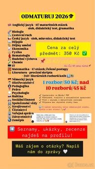 Maturitní četba & Otázky k maturitě 2026