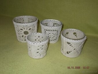 Obháčkované sklenice