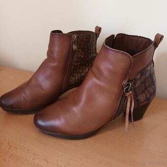 Kožená kotníková obuv dámská 38,Marco Tozzi