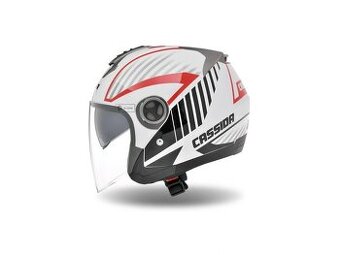PŘILBA MAGNUM, CASSIDA (ČERNÁ/BÍLÁ/ČERVENÁ) - L