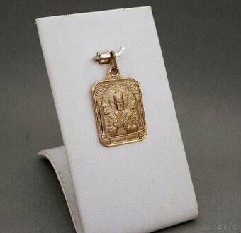 Zlatý přívěsek svatá ikona
