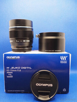 Olympus M.Zuiko Digital ED 75 mm 1:1.8 černý