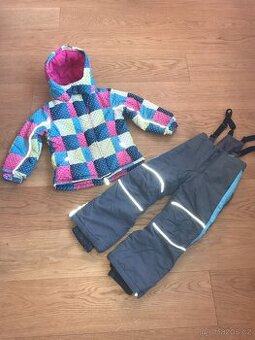 Zimní dívčí lyžařský komplet - bunda a kalhoty 122