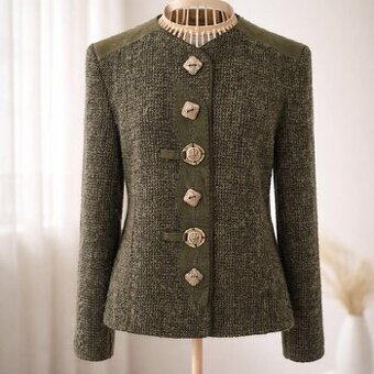 Dámský kabátek v selském, mysliveckém stylu vel. 38