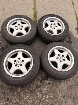 Alu Mercedes 5x112 66,6 r15, celoroční pneu 195/65 r15