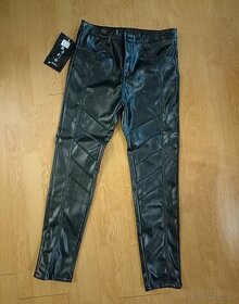 NOVÉ černé dámské kožené kalhoty - velikost M