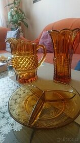 Starožitná souprava -sklo.