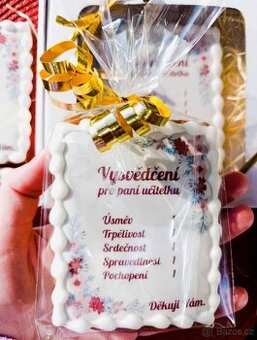 Vysvědčení z perníku učitelka, asistentka, vychovatelka