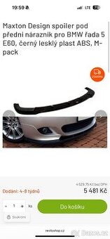 BMW e60 / e61 Maxton design spoiler pod přední nárazník