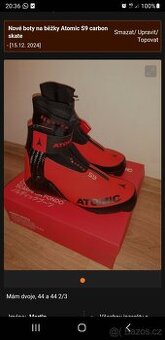 Nové boty na běžky Atomic S9 carbon skate