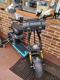 Elektrická koloběžka styl Harley 1350W pneu 14" sedlo COC