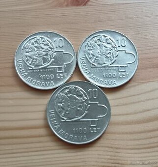 AG pamětní mince 10kčs Velká Morava 1966