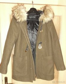 Hnědý vlněný kabát Zara vel.M