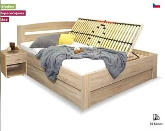 Manželská postel s úložným prostorem MARIA