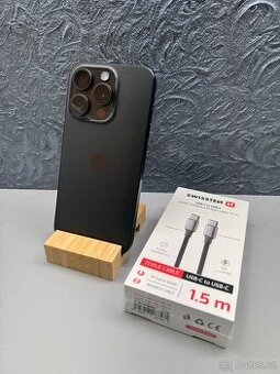 Apple iPhone 15 Pro 256 GB Black Titanium - ZÁRUKA+FAKTURA