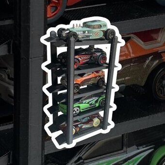 Modulární stojánek na autíčka z 3D tiskárny – rozšiřitelný