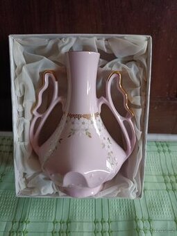 Karafa 2 uši– růžový porcelán