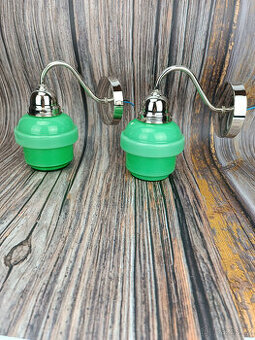 NÁSTĚNNÉ SVÍTIDLO ART DECO STÍNIDLO ZELENÉ