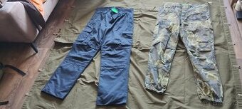 Celta vojenská, maskáčové a černé kalhoty