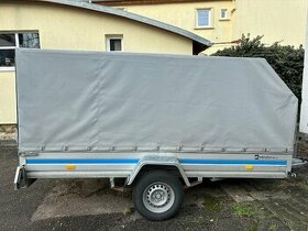 Přívěsný vozík 345x145 cm s plachtou, na listech, rok 2021
