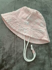 Dětský klobouček růžový 0-6 měsíců