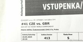 MS v hokeji - CZExGBR 18.5.2024, Praha