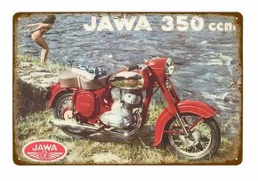 plechová cedule - Jawa 350 (dobová reklama)