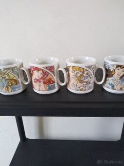 Porcelánové hrníčky Alfons Mucha