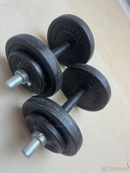 činky jednoručk 2x 15kg