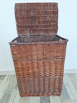Proutěný koš na prádlo v.58cm,d.41 cm, h.32 cm-jen Praha - 1