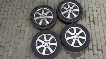 Alu kola VW Passat B7 6Jx16H2 ET44 vč. zimní pneu Hankook - 1