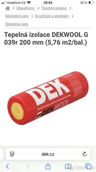 Tepelná izolace DEKWOOL