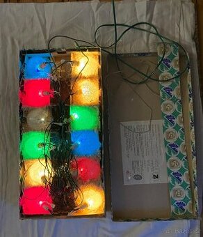 Vánoční světýlka - retro koule