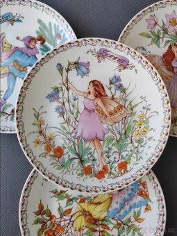 Exkluzivní sada 4 porcelánových talířů s vílími (Luisenburg)
