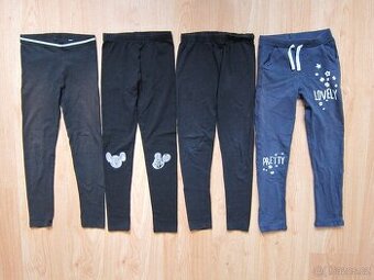 Set - čtvery dívčí legíny vel. 128-134