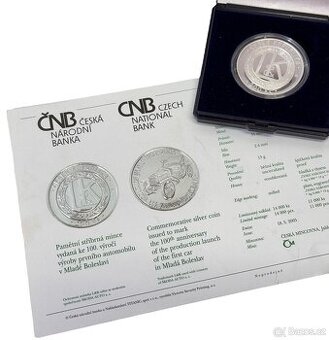 200 Kč 2005 První automobil v Mladé Boleslavi Proof, etue, c