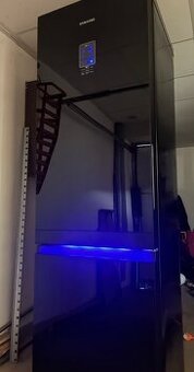 Lednice Samsung – černé sklo, TOP design, 2 m výška