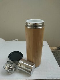 Bambusová (keramická) láhev k louhování sypaného čaje 250ml - 1