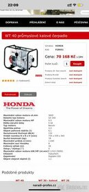 Honda wt 40x kalové čerpadlo zánovní 1640 l / min - 1