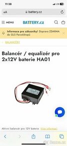 Battery equalizer pro 2x12 V Pb akumulátor (Balancer)