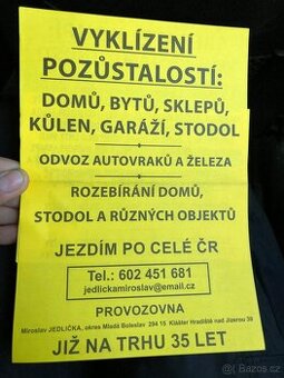 Vyklizení domů-bytů