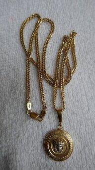 ZLATÝ ŘETÍZEK S PŘÍVĚSKEM VERSACE 56.5CM//8G//3MM//14 KARÁTŮ