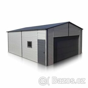 Plechová garáž 6m x8,5m - sekční vrata. - 1