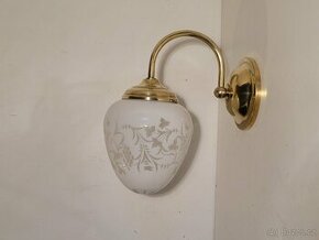 mosazná lampa lampička, pěkné stínidlo, až 2 ks