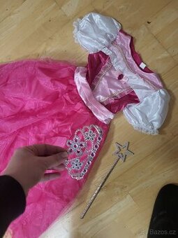 Dívčí karnevalový kostým vel.122 princezna včetně korunky